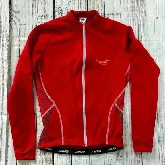 Santini Made in Italy Women’s Red Cycling Jacket Size Medium - Picture 1 of 8